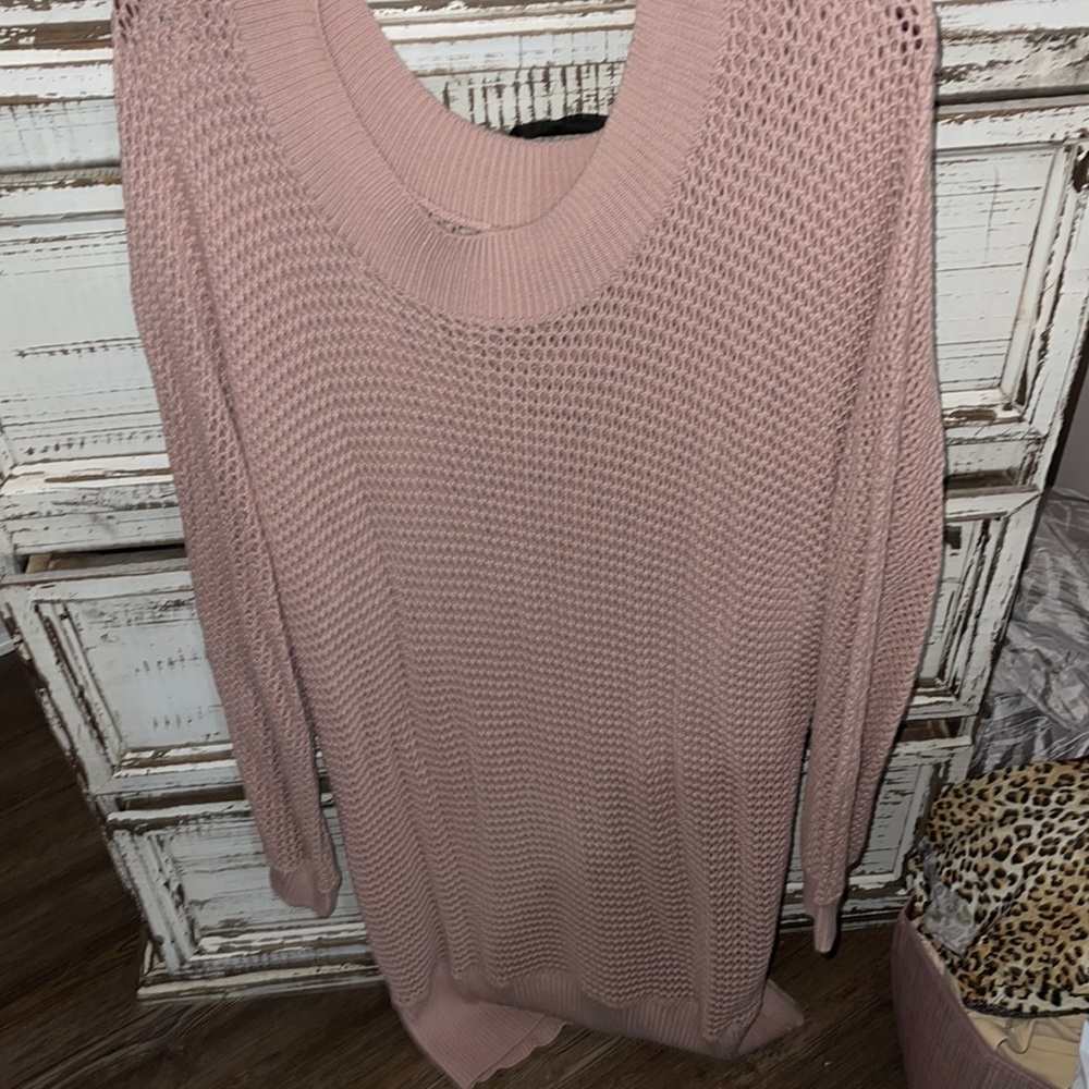 NWOT nene leakes blush pink sweater dress or cover size 3x so fine and new